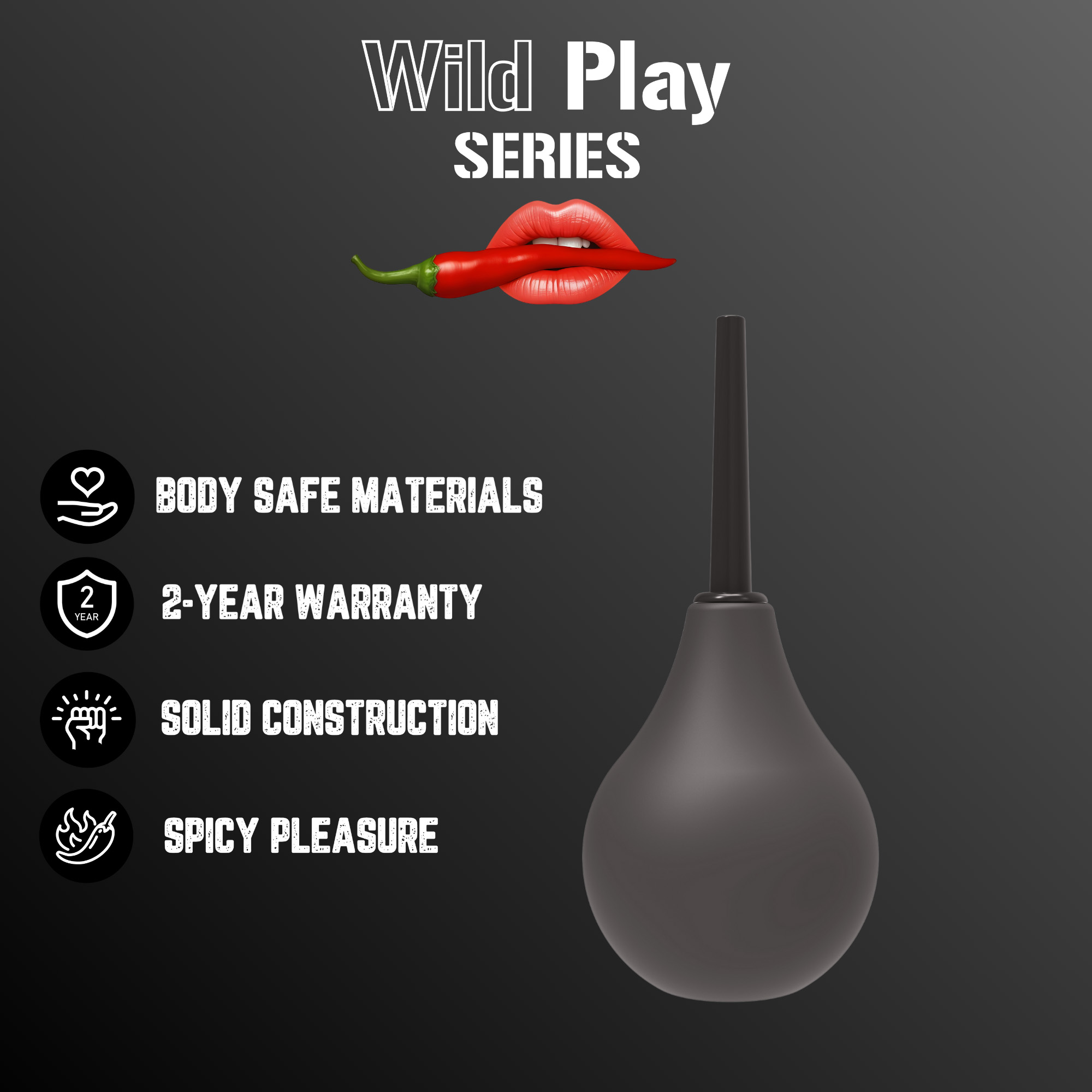   Erospace Wild Play Anal Douche C5 Black,  224 