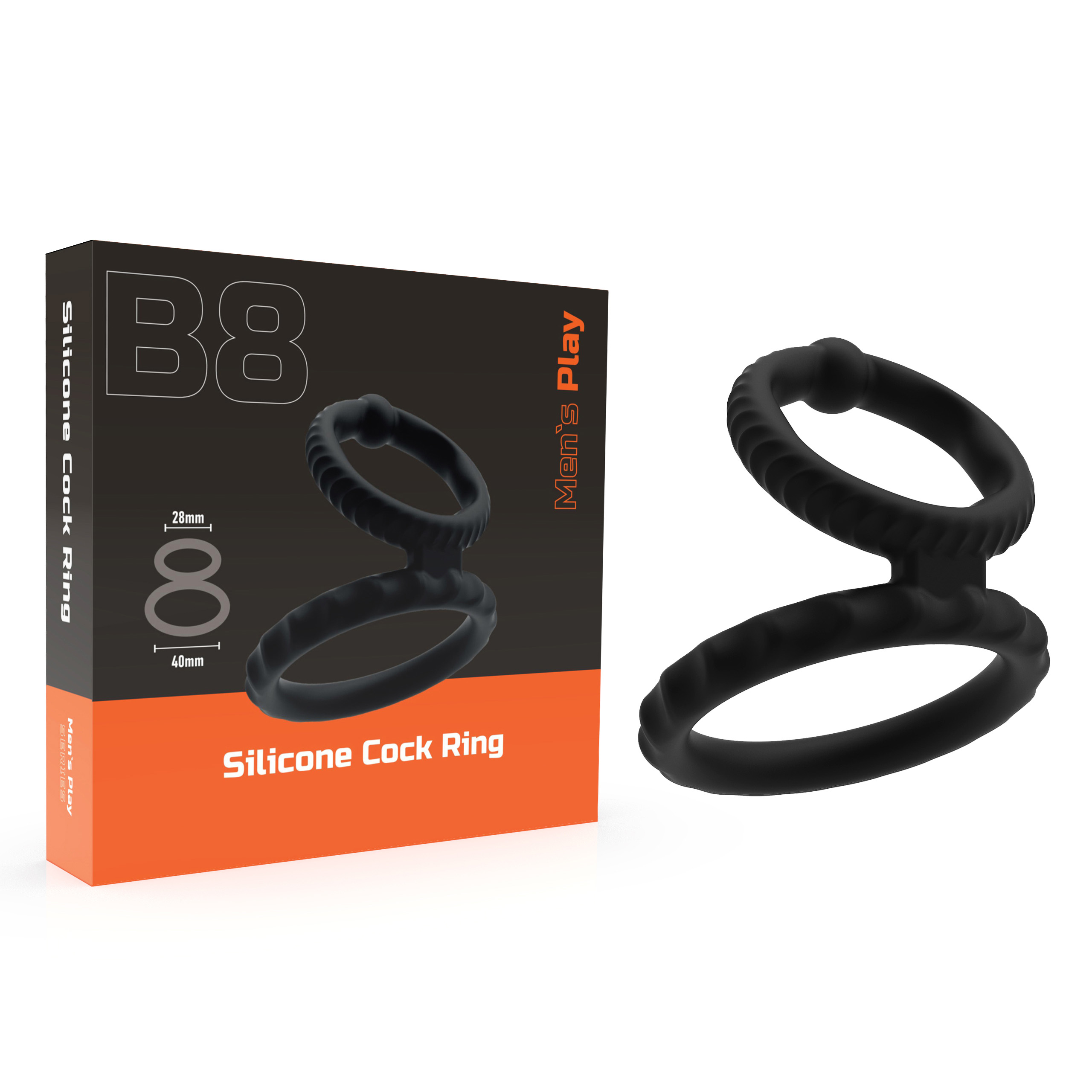 ������� ����������� ������ Erospace Mens Play Silicone Cock Ring B8, ������