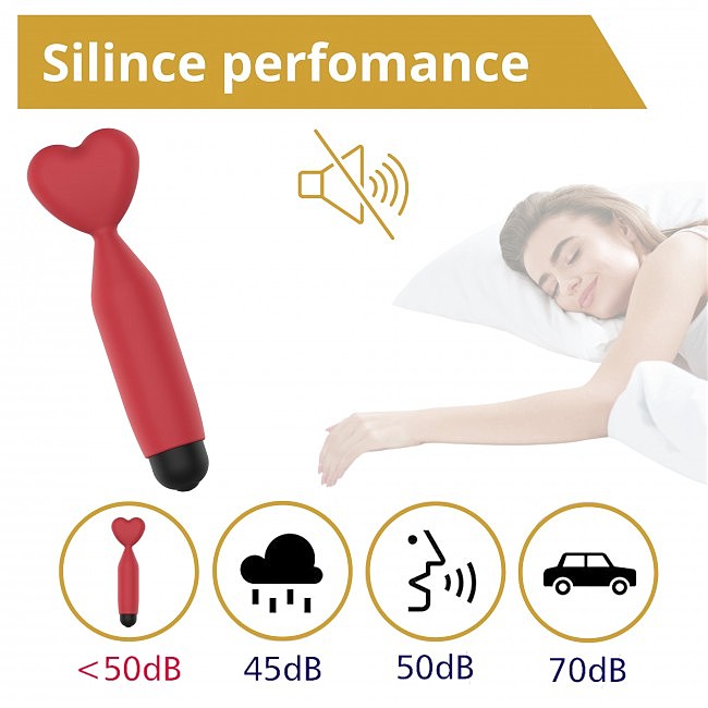  - Erospace Sweet Play Mini Heart Vibrator A14, 10  