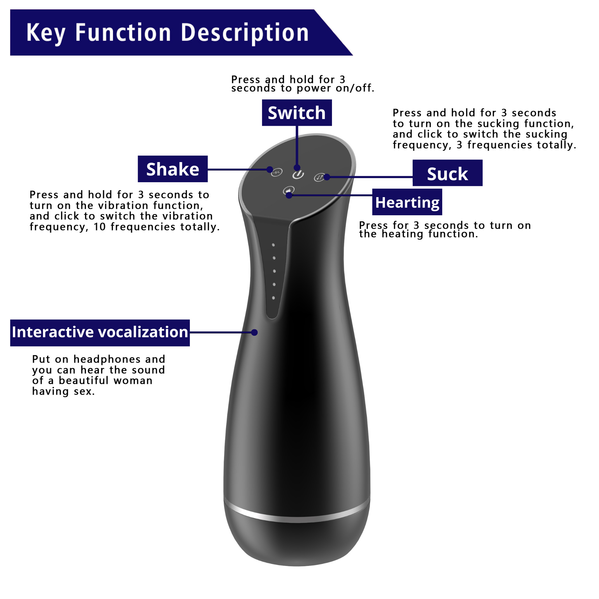   ,    Mens Play Vacuum Male Masturbator B6, 25,5  9,1 