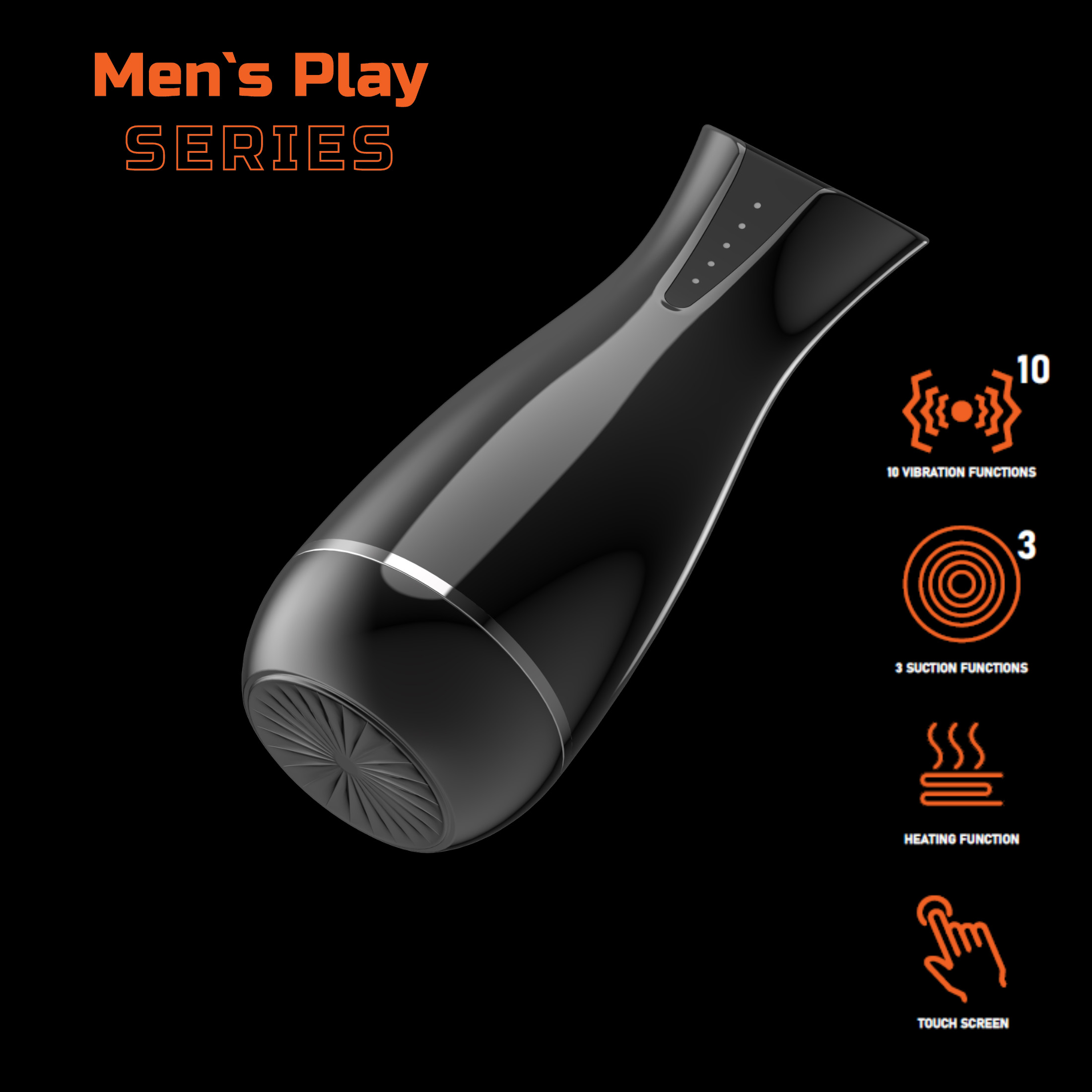   ,    Mens Play Vacuum Male Masturbator B6, 25,5  9,1 