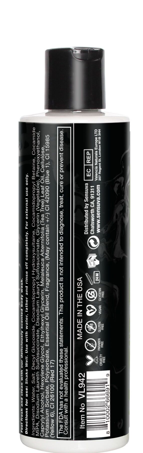    Sensuva Body Wash — Dark Temptation (236 )