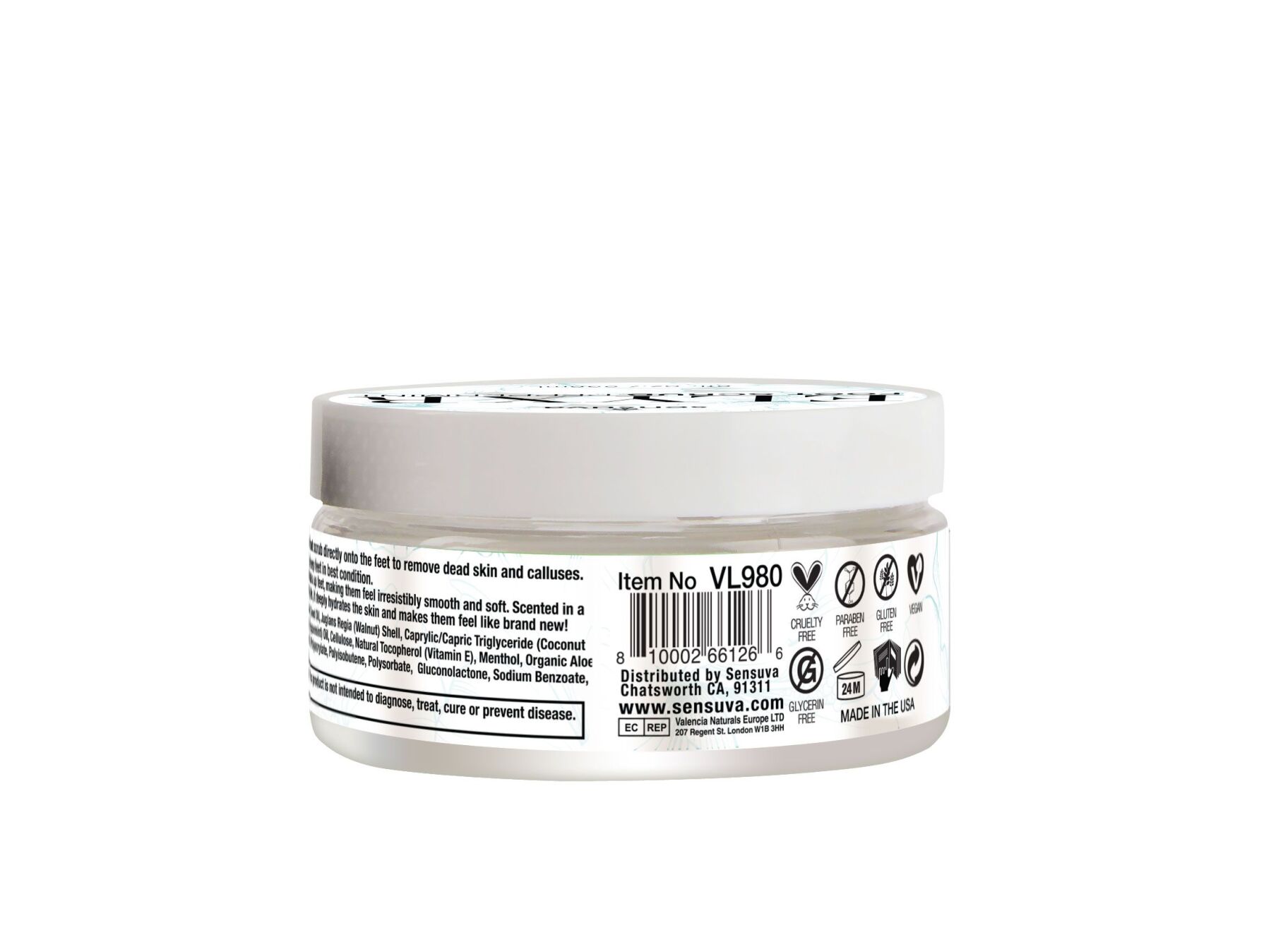    Sensuva ELXYR Foot Scrub Peppermint (236 )