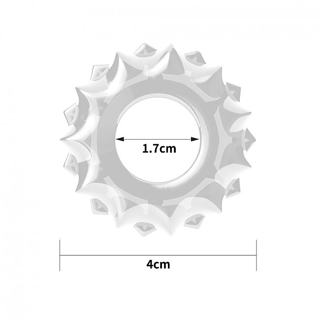    LoveToy Power Plus Cockring 1 Clear,  4 
