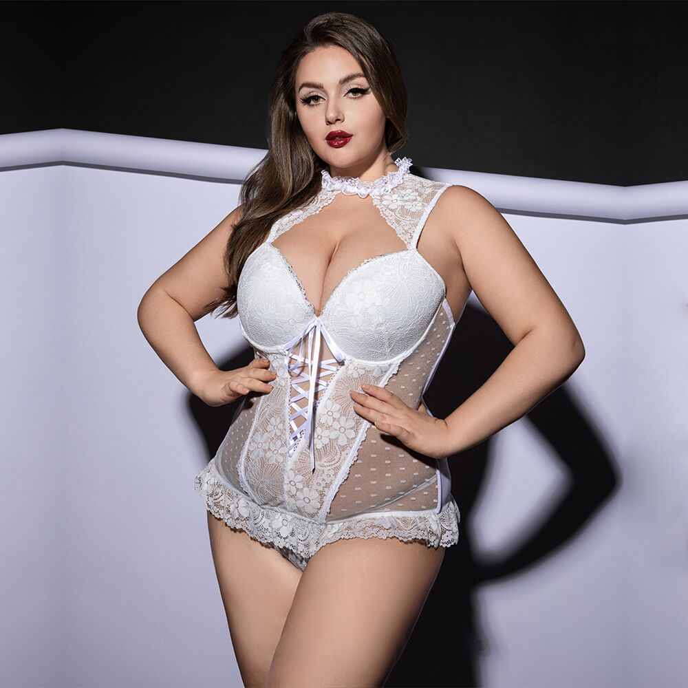   JSY P61132 White Plus Size ,  
