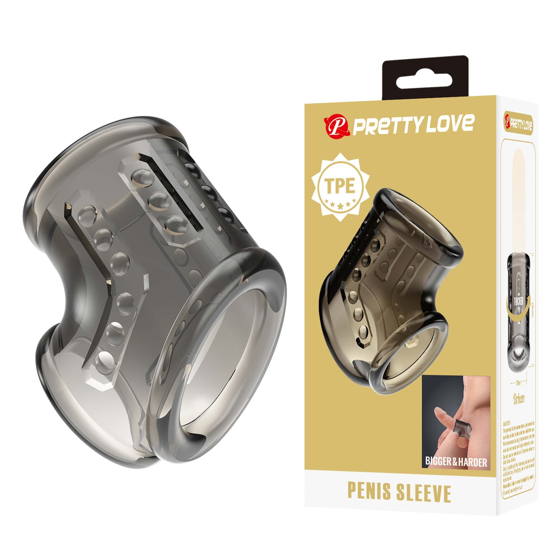  ������� �� ���� Pretty Love Penis Sleeve Clear, 7,2 � 4,7 ��