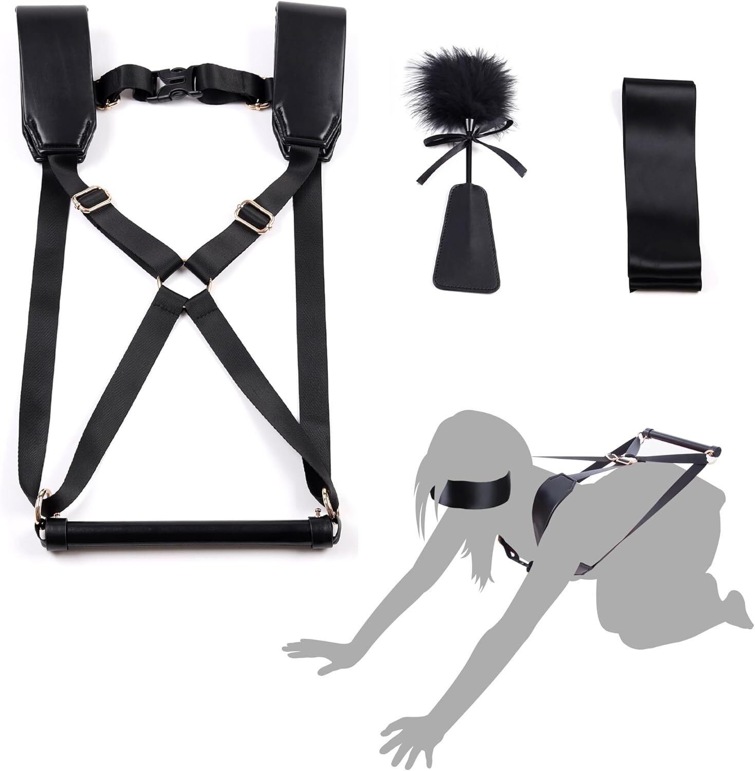 ��������� ����� LOCKINK YEAHWOW Black Doggy Style Saddle set