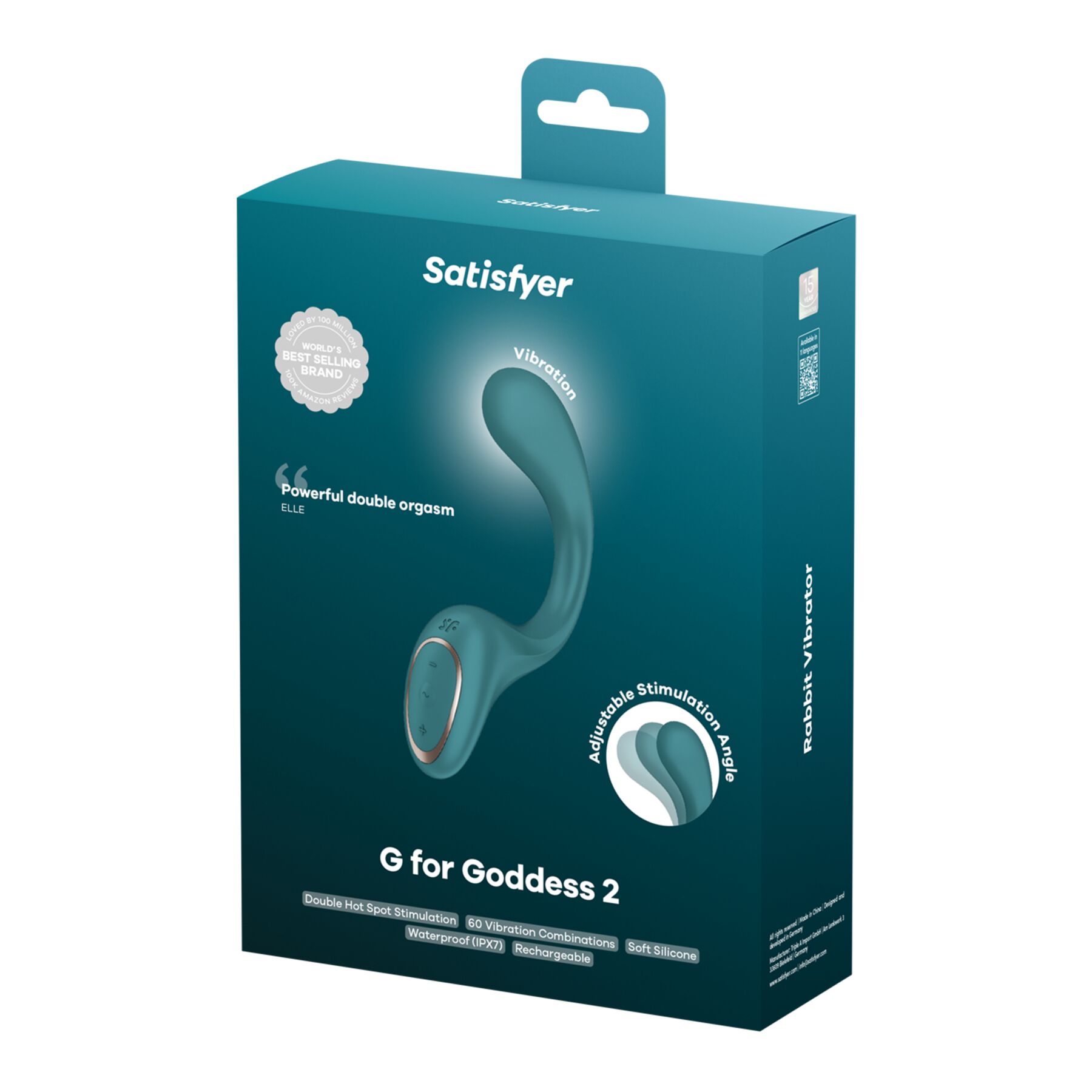����������� �������� Satisfyer G for Goddess 2 Bottle, 2 ������, 19 � 3,6 ��