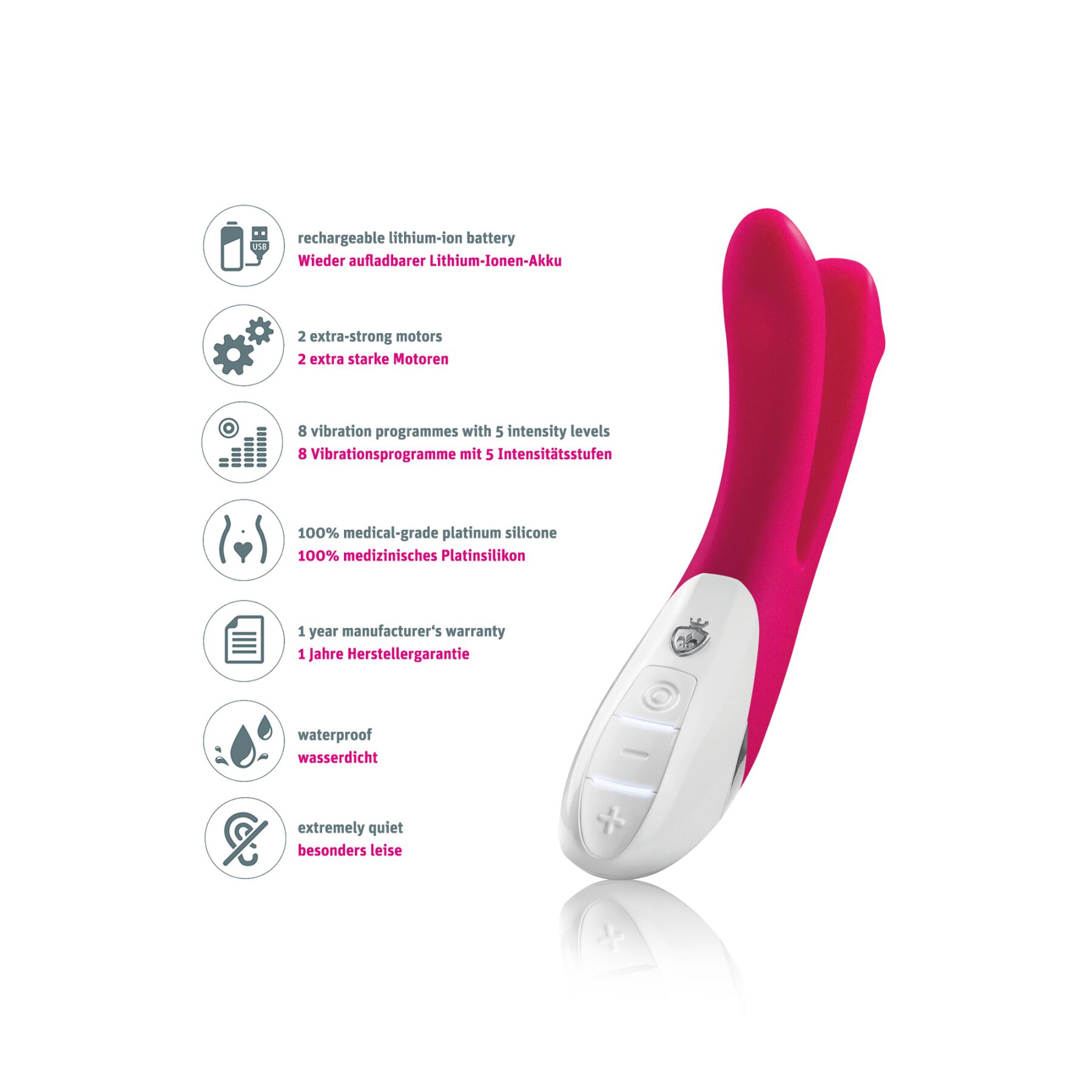 �������� Mystim Bon Aparte Pink, ����������� ������, 8 ����� � 5 ��������� ��������