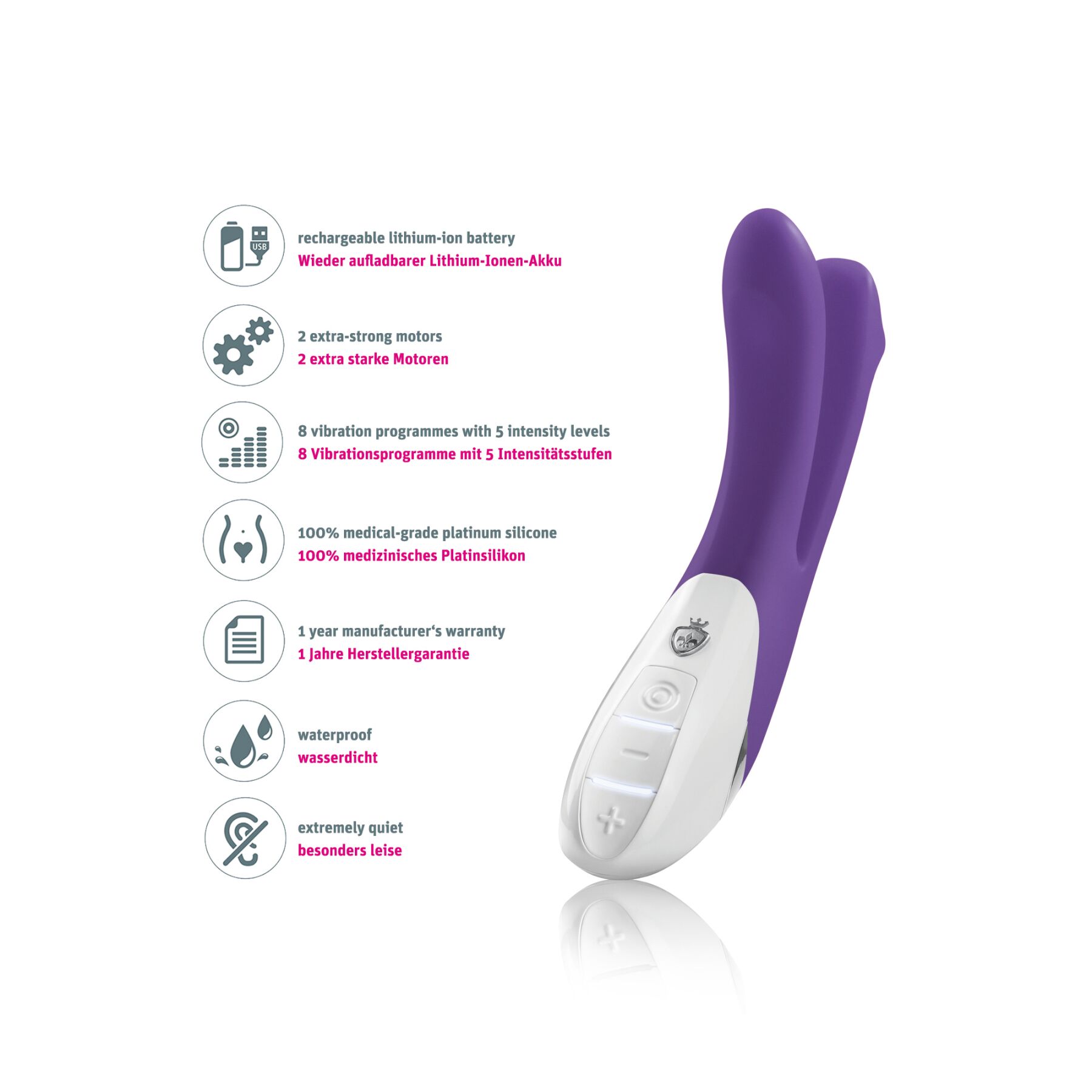 �������� ����������� Mystim Bon Aparte Purple, 8 ����� � 5 ��������� ��������