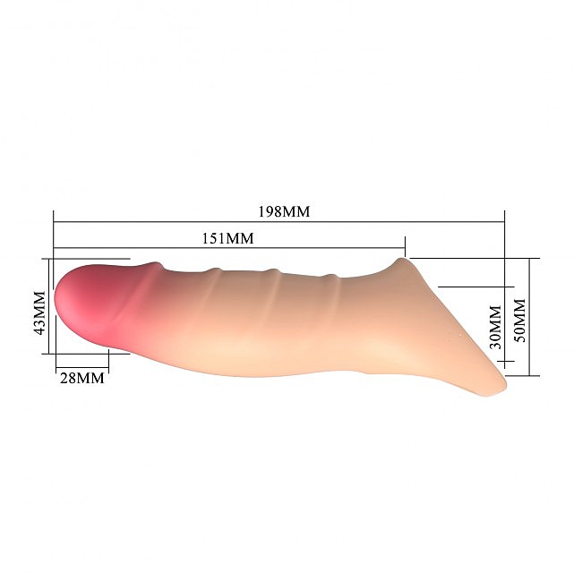 ������������� ������� �� ���� Pretty Love Damell Penis Sleeve, 19,8 � 4,3 ��