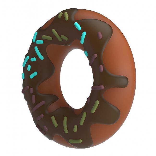 ������� ����������� ������-������ Pretty Love Berry Super Donut Silicone Cock Ring, 4,6 � 2 ��