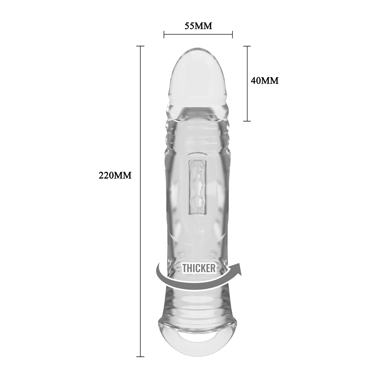 ������� �� ���� � ������ �� ������� Pretty Love Penis Sleeve 8.7 Clear, 22 � 5,5 ��
