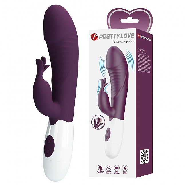 ������������������� ��������-������ Pretty Love Rasmussen Dual Vibrator Purple, 19,8 � 3,6 ��