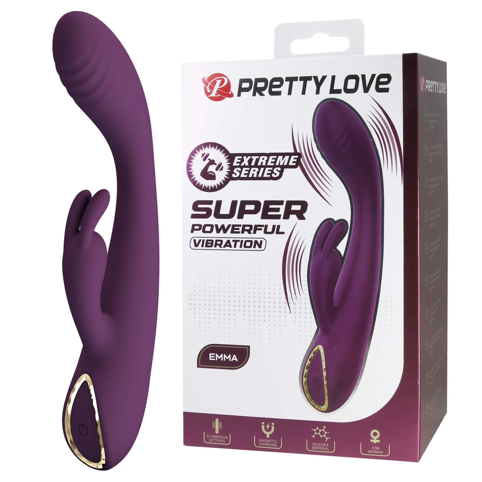 �������������� ��������-������ Pretty Love Emma Powerful Silicone Rabbit Vibrator, 15,8 � 2,1 ��