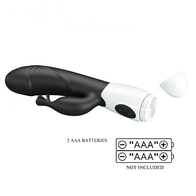 ��������-������ Pretty Love Rasmussen Dual Vibrator Black, 30 ������� ������, 19,8 � 3,6 ��