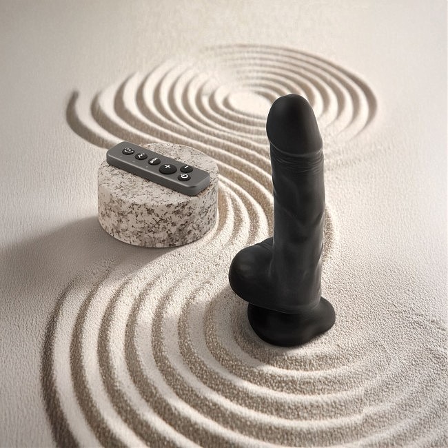 ������������� � ��������� � �������� Strap-On-Me Rotating & Vibrating Realistic Dildo Black, ������ L