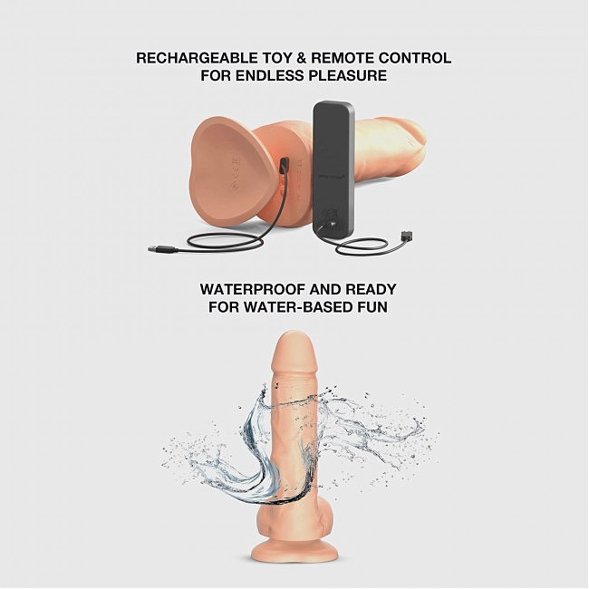 �������� � �������� Strap-On-Me Rotating & Vibrating Realistic Dildo, 7 ������� � 3 �������������, ������ L 