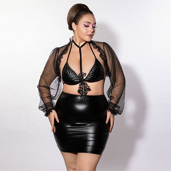 ������� ������ � �������� ��������� �������� JSY P61159 Black Plus Size, ������