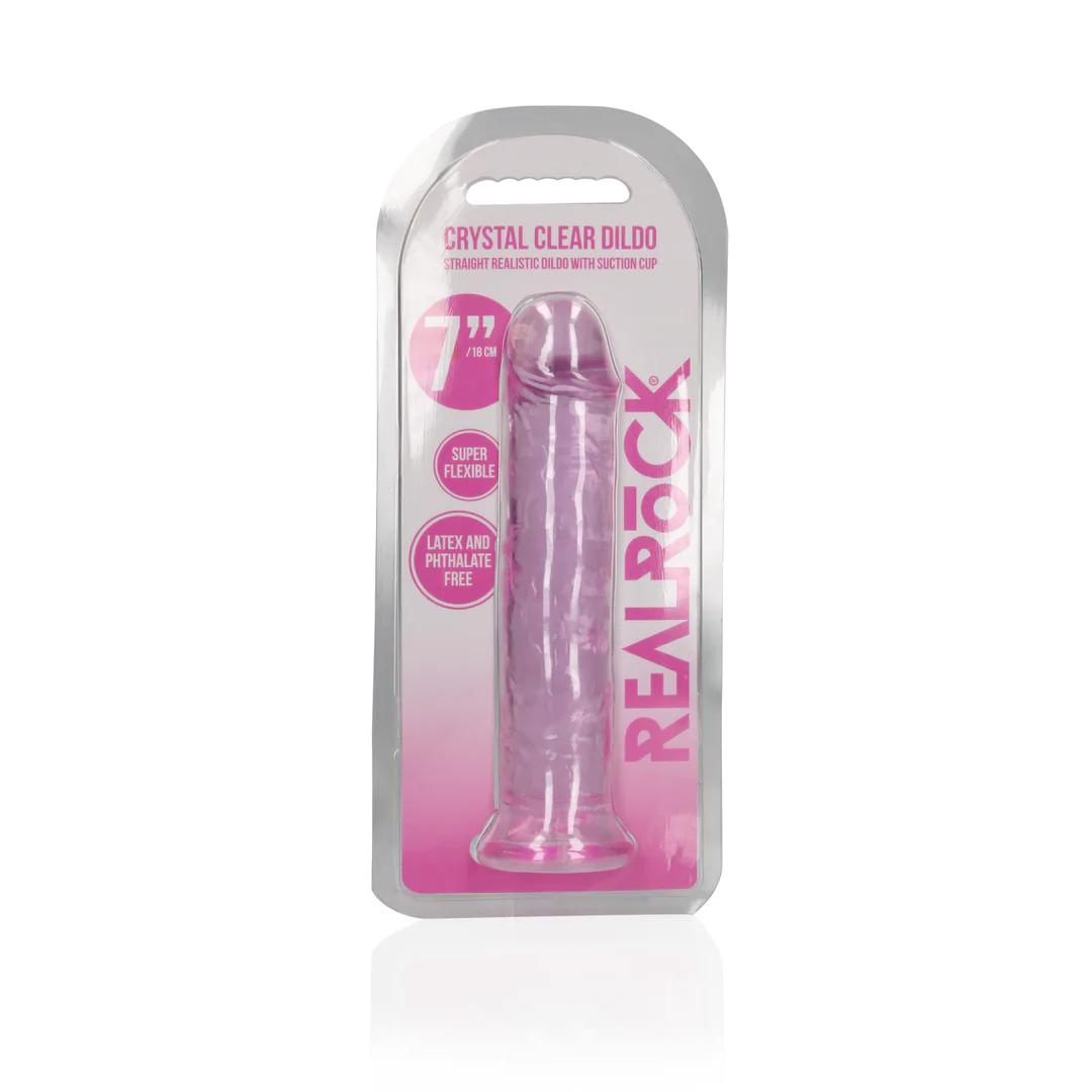  ������� ����� �� �������� Realrock Dildo 7 Pink, ���������-�������, 20 � 3,8 ��