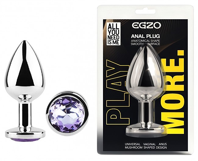 �������� ������ � ����� ���������� EGZO Silver Round Plug size S, 7 � 2,8 ��