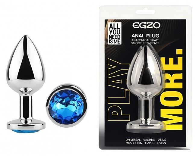 �������� ������ � ����� ���������� EGZO Silver Round Plug size S, 7 � 2,8 ��