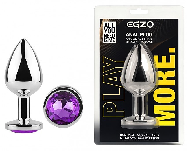  �������� ������ � ����� ���������� EGZO Silver Round Plug size S, 7 � 2,8 ��