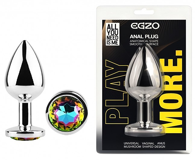  �������� ������ � ����� ���������� EGZO Silver Round Plug size S, 7 � 2,8 ��