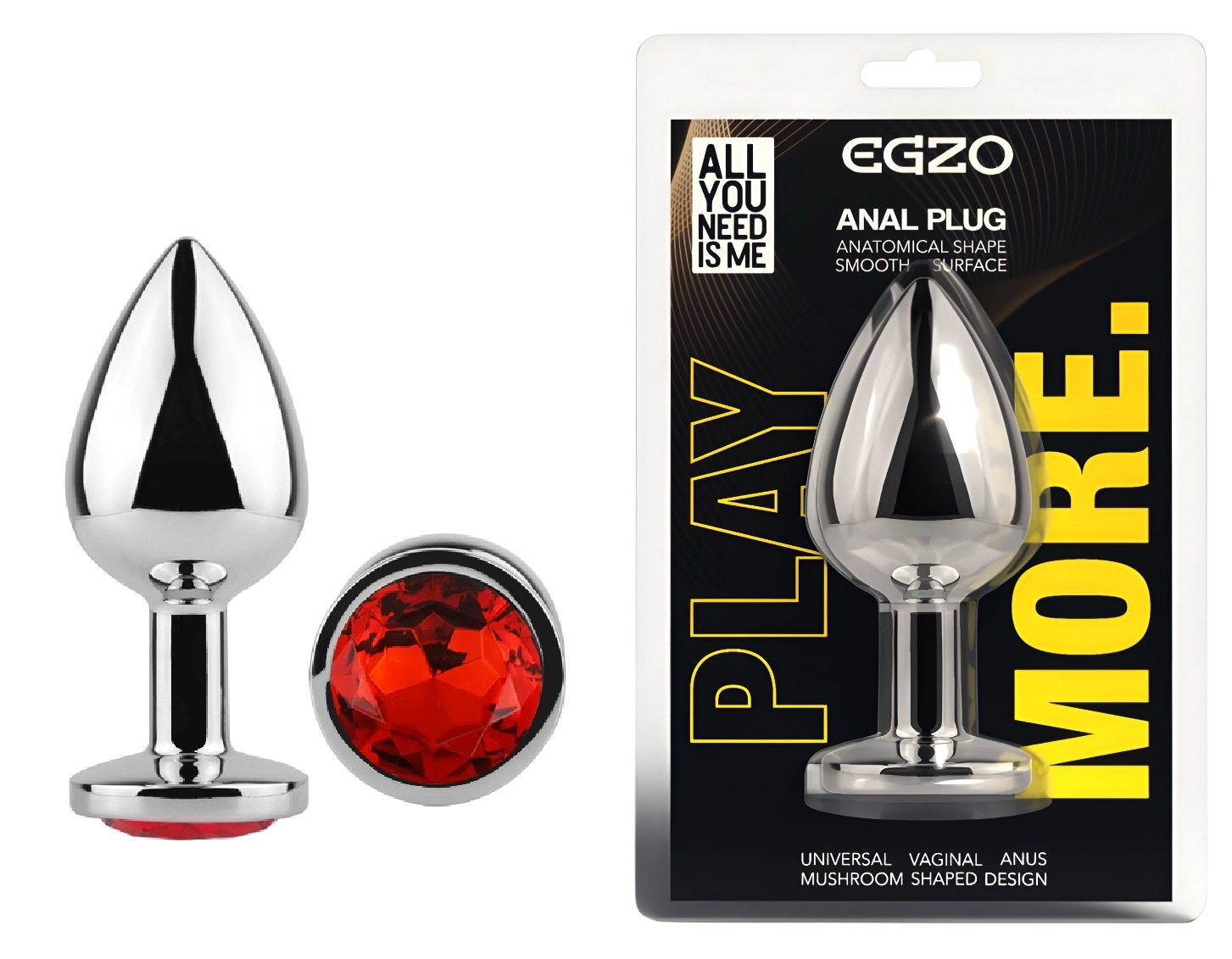  �������� ������ � ����� ���������� EGZO Silver Round Plug size S, 7 � 2,8 ��