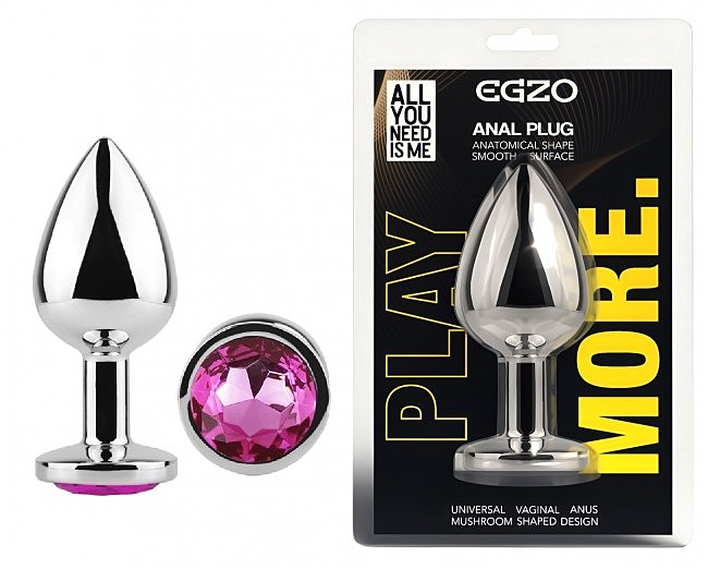  �������� ������ � ����� ���������� EGZO Silver Round Plug size S, 7 � 2,8 ��